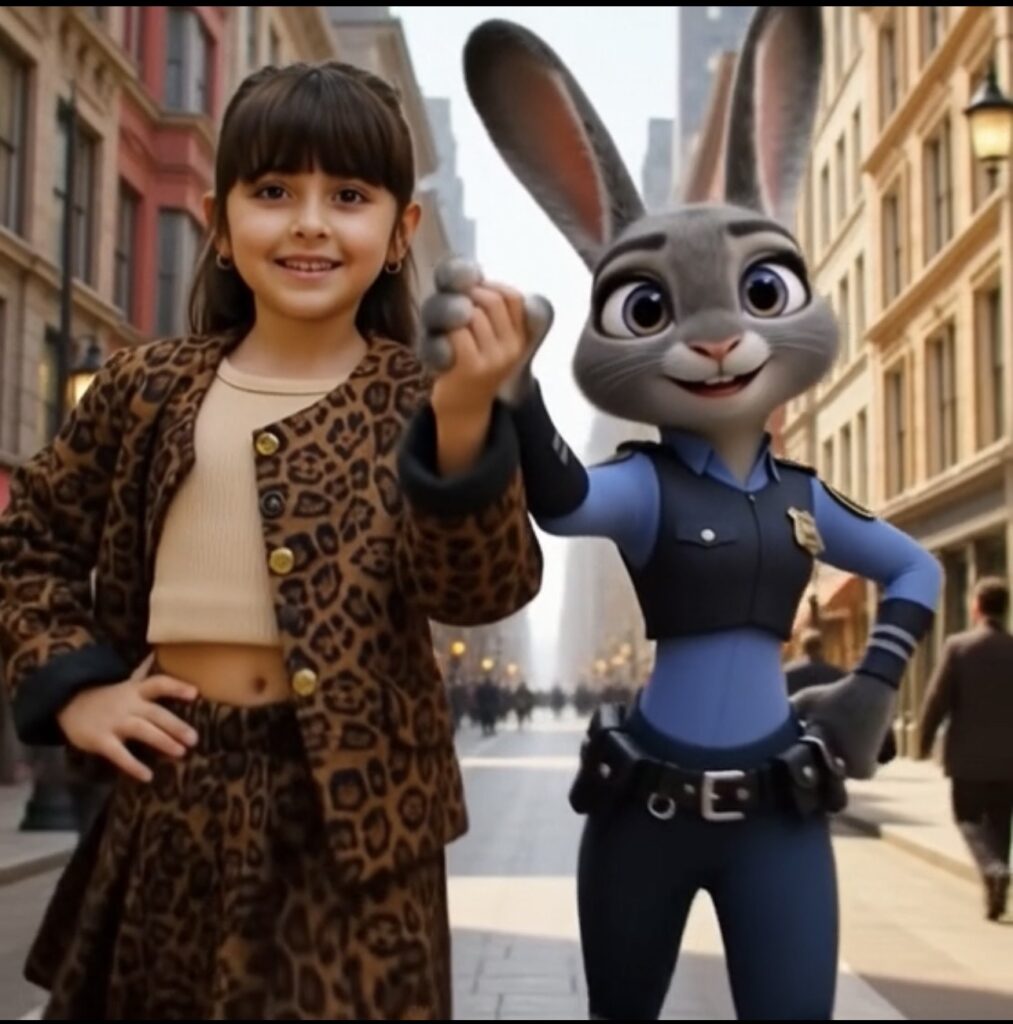 Custom kids animation created from real child photo in magical forest