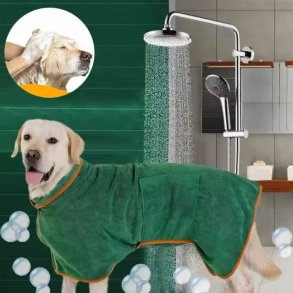 pet bathrobe large dog body wrap bath after suction fast dry breathable four seasons clean dog bathrobe