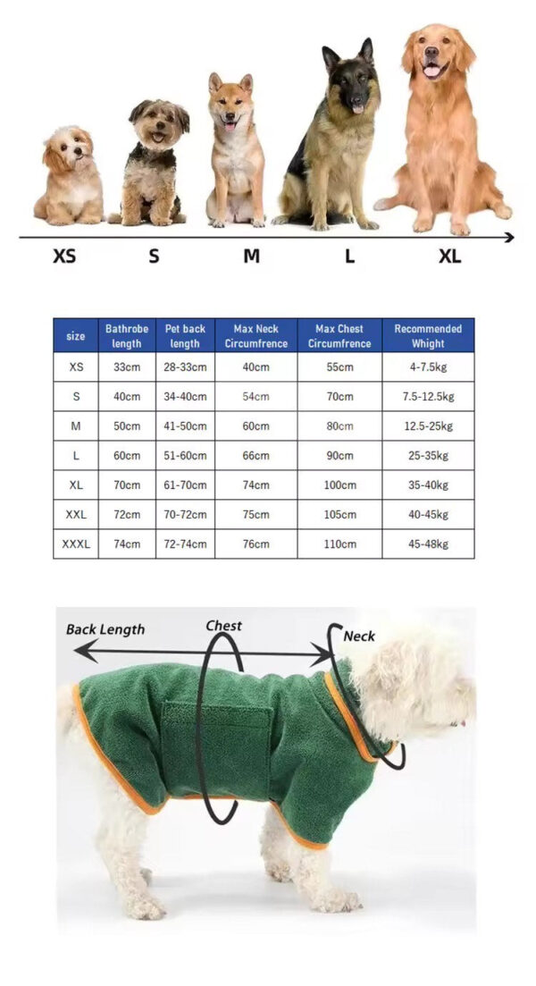pet bathrobe large dog body wrap bath after suction fast dry breathable four seasons clean dog bathrobe