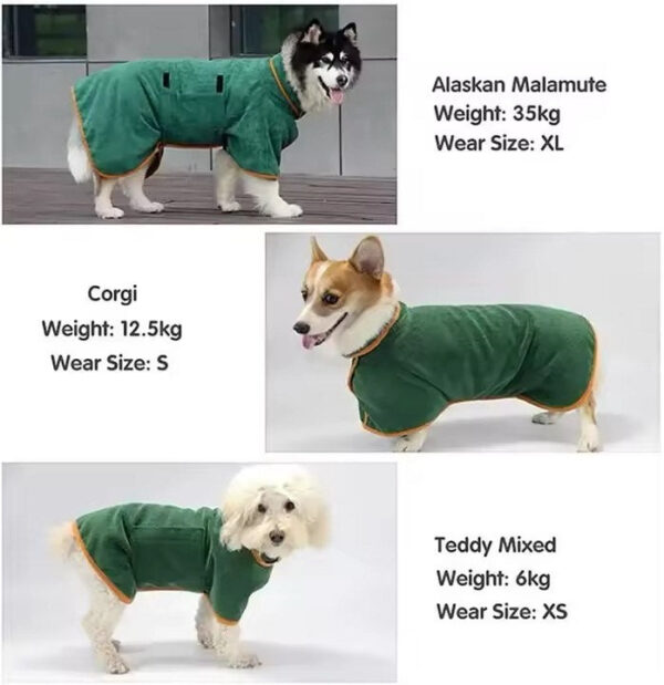 pet bathrobe large dog body wrap bath after suction fast dry breathable four seasons clean dog bathrobe