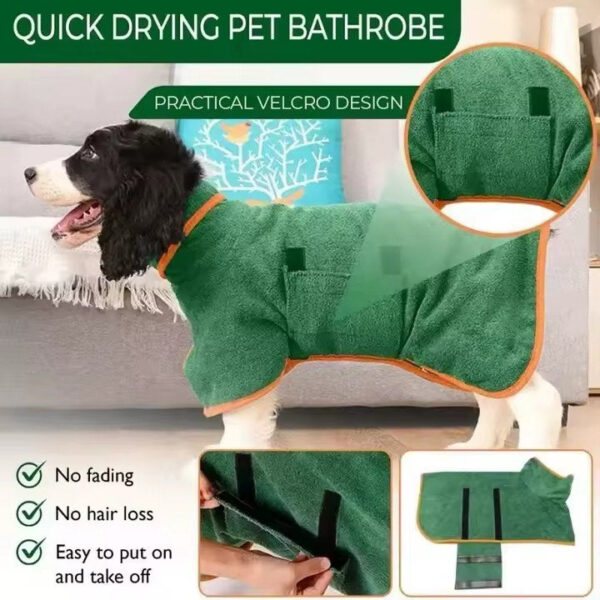 pet bathrobe large dog body wrap bath after suction fast dry breathable four seasons clean dog bathrobe
