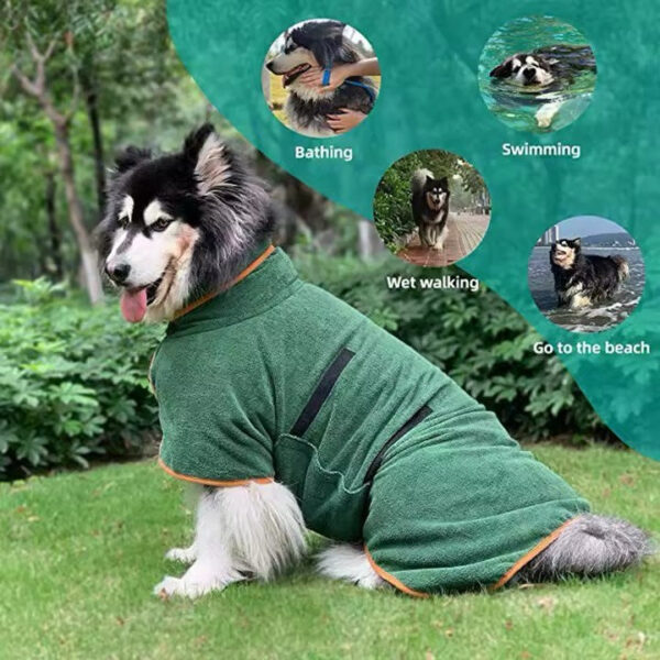pet bathrobe large dog body wrap bath after suction fast dry breathable four seasons clean dog bathrobe