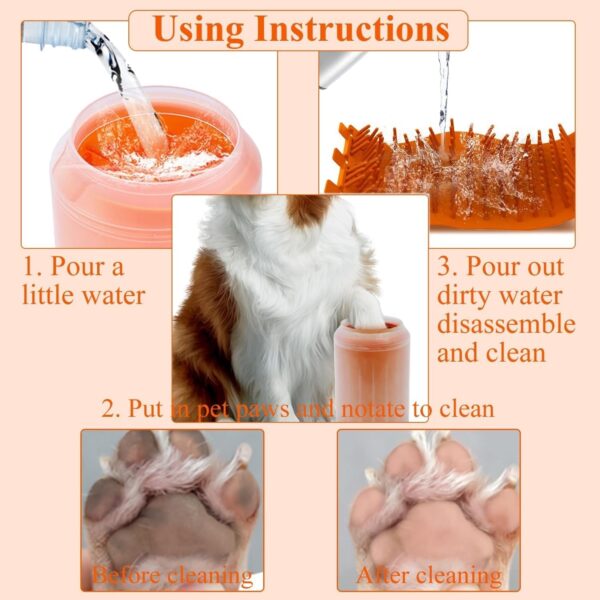 portable pet paw cleaner cup