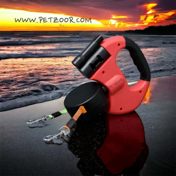 retractable dog leash petzoor twinlead