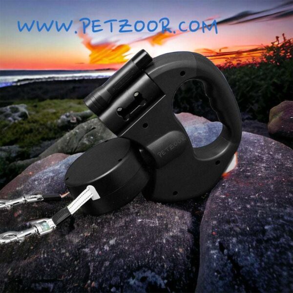 retractable dog leash petzoor twinlead