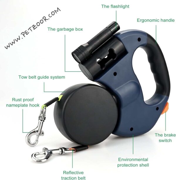retractable dog leash petzoor twinlead