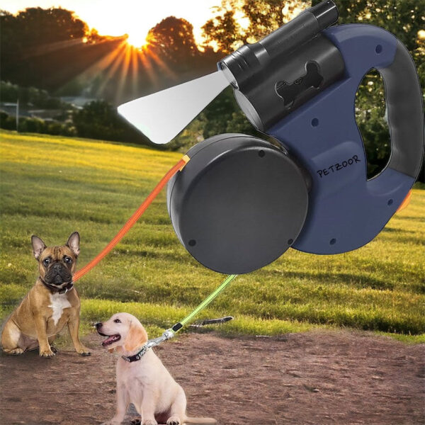 retractable dog leash petzoor twinlead