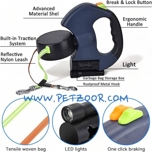 retractable dog leash petzoor twinlead