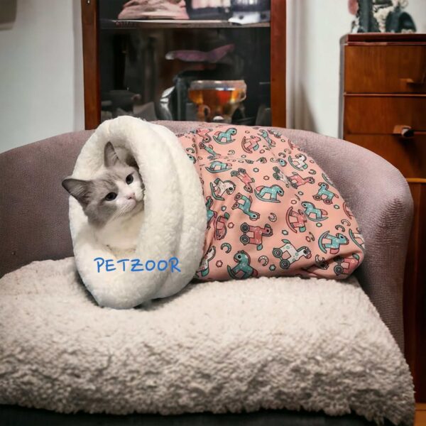 cat sleeping bag petzoor cozy cat nest