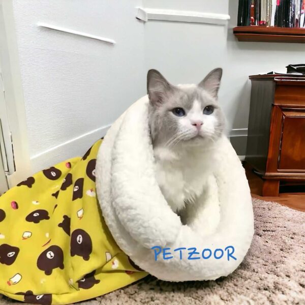 cat sleeping bag petzoor cozy cat nest