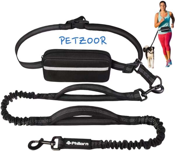 reflective hands free dog leash petzoor activestride