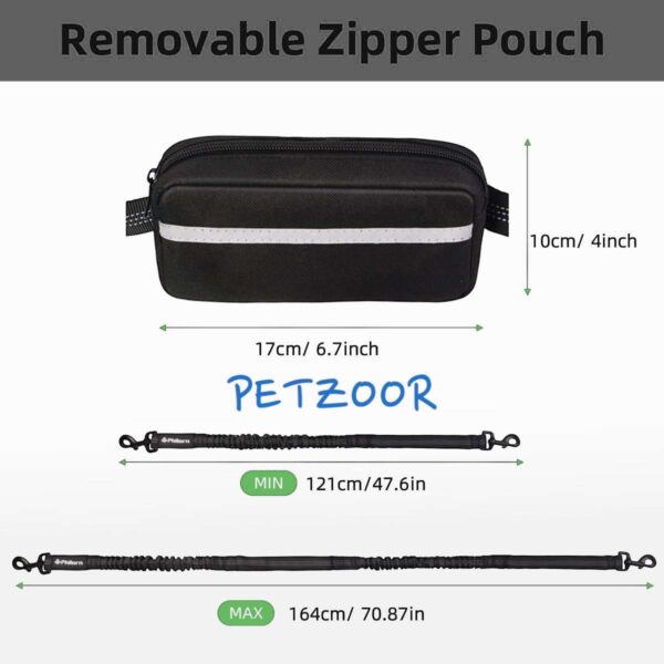 reflective hands free dog leash petzoor activestride