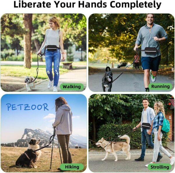 reflective hands free dog leash petzoor activestride